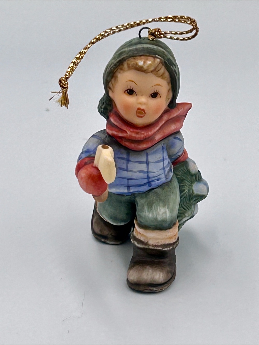 Vintage Porcelain Winter Child Ornament Hummel